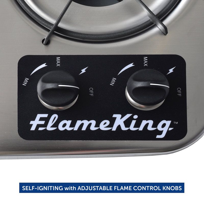 Flame King Gas Double Builtin RV Cooktop & Reviews Wayfair